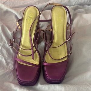 Elegant Purple Platform Sandals